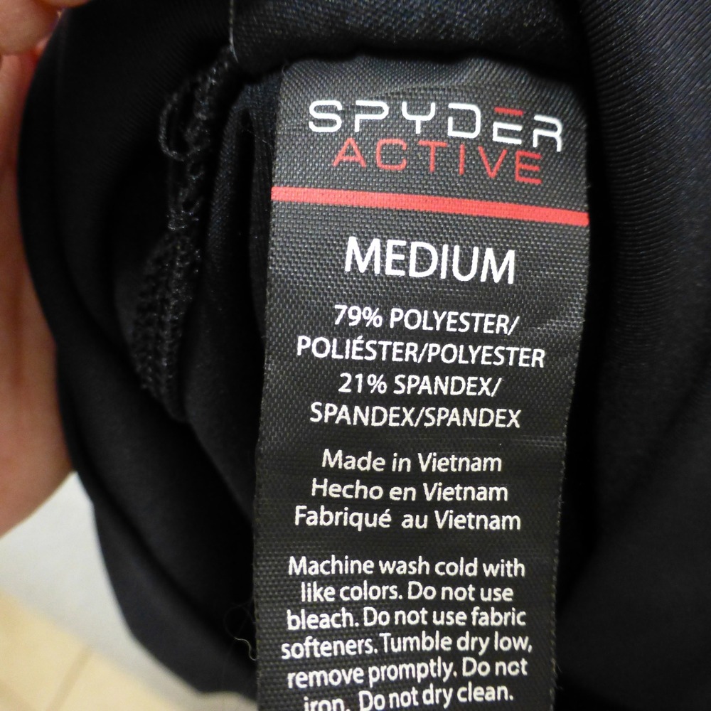 Spyder Active Leggings Womens Medium Black Capris High Waist Side Pockets - Picture 6 of 10